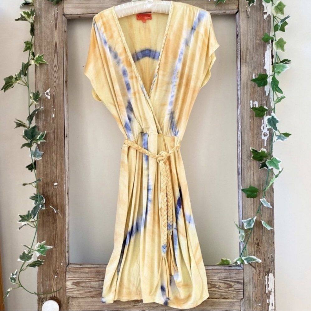Hale Bob Tie Dye Jersey Wrap Dress